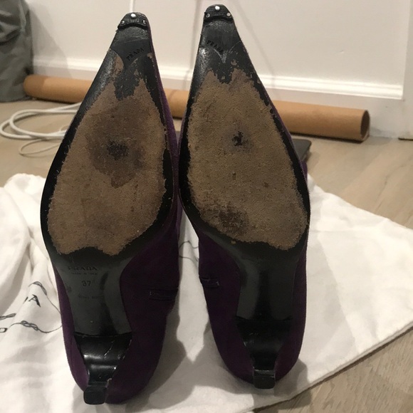 Purple suede Prada Boots - Picture 3 of 8